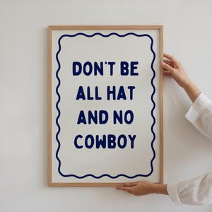 Grappige cowboykunstprint: brutaal western decor (digitale download)