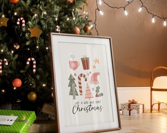 Boho Christmas Print: Neutral Holiday Decor (digital Download)