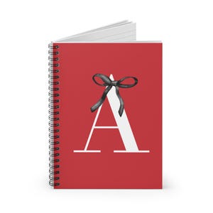Quaderno a spirale con monogramma lettera A - Rigato