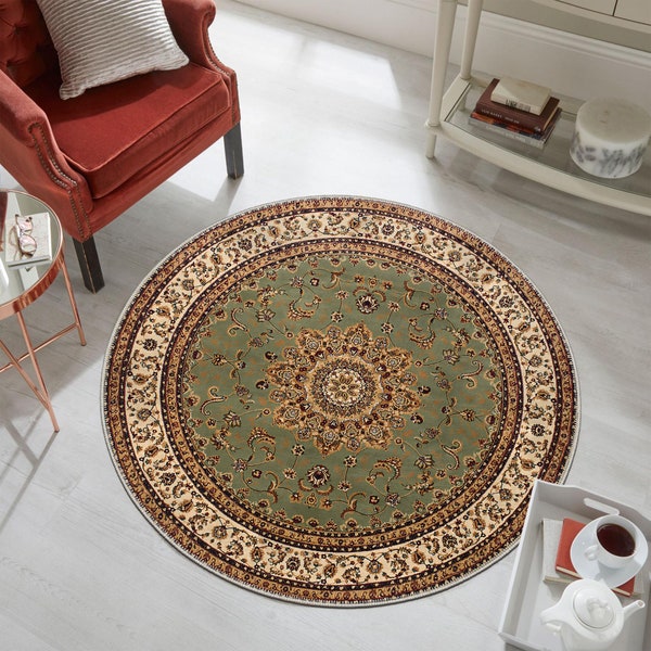 Round Area Rug , Bohemian Rugs , Vintage Round Rugs , Persian Rugs , Decorative Round Rugs , Living Room Rug , Persian Rug , Home Decor