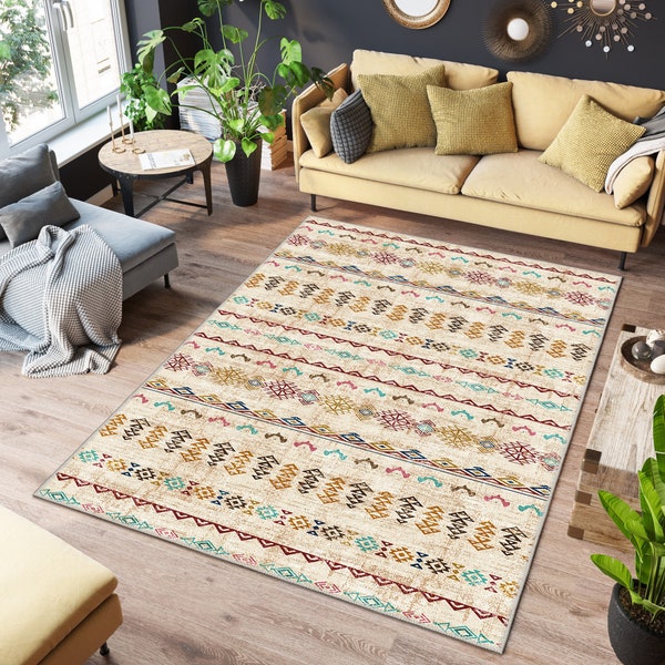 Scandinavian Decor|Scandinavian Rug|Area Rugs|Home Decor Rug|Living Room Rugs|Machine Washable Rug|Non-Slip Carpet|Living Room Decor