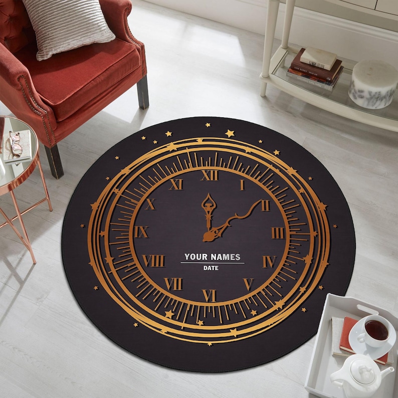 Custom Wall Clock Rug