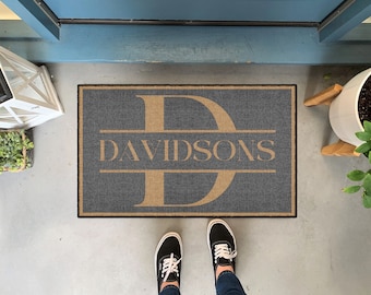 Personalized Door Mat,Custom Doormat,Monogram Rug,Custom Rug,Indoor Door Mat,Housewarming Gift,Family Name Doormat,Welcome Mat,Wedding Gift