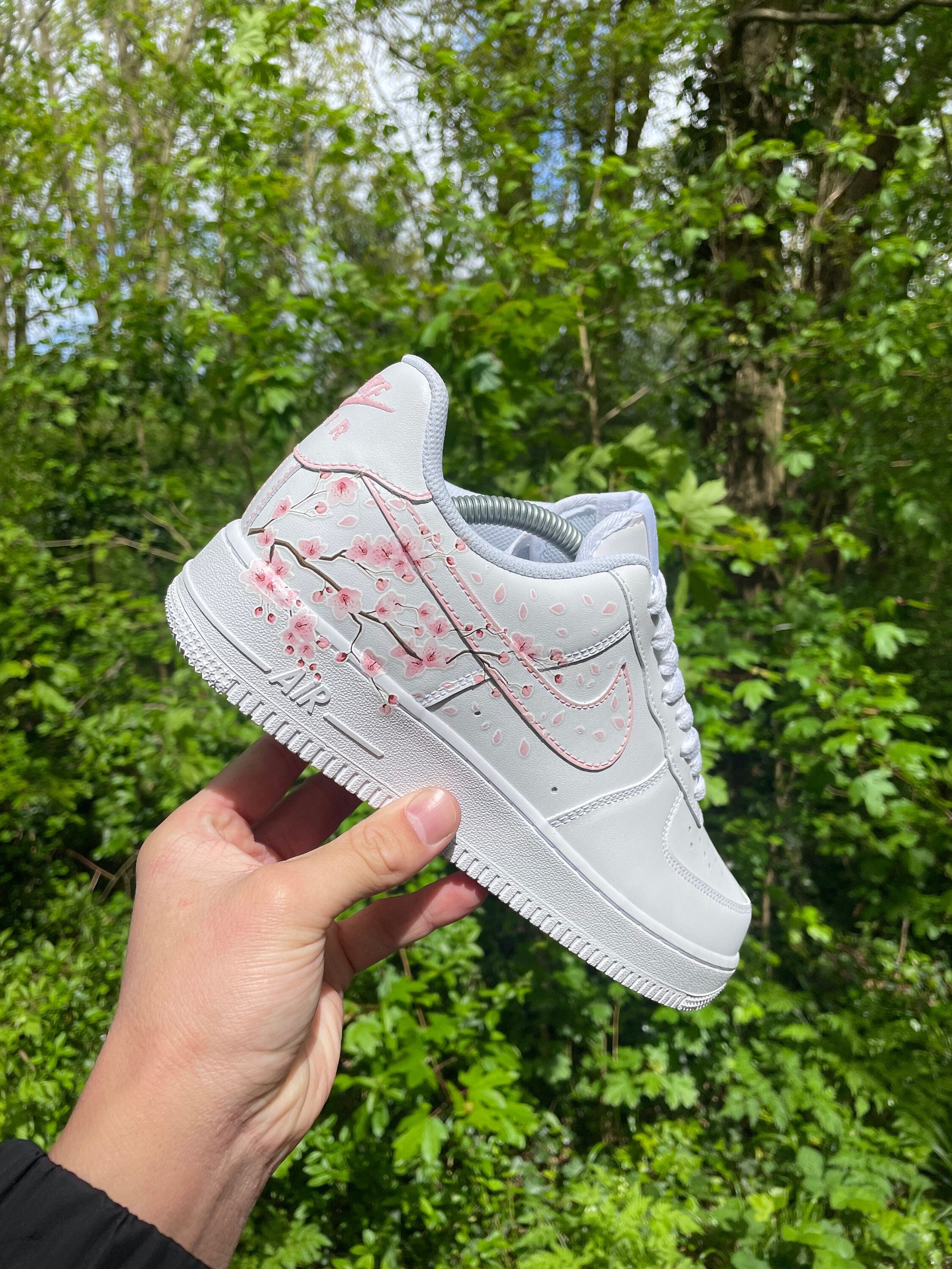 Custom Air Force Nike Damenschuhe Blumen Air Force Flower