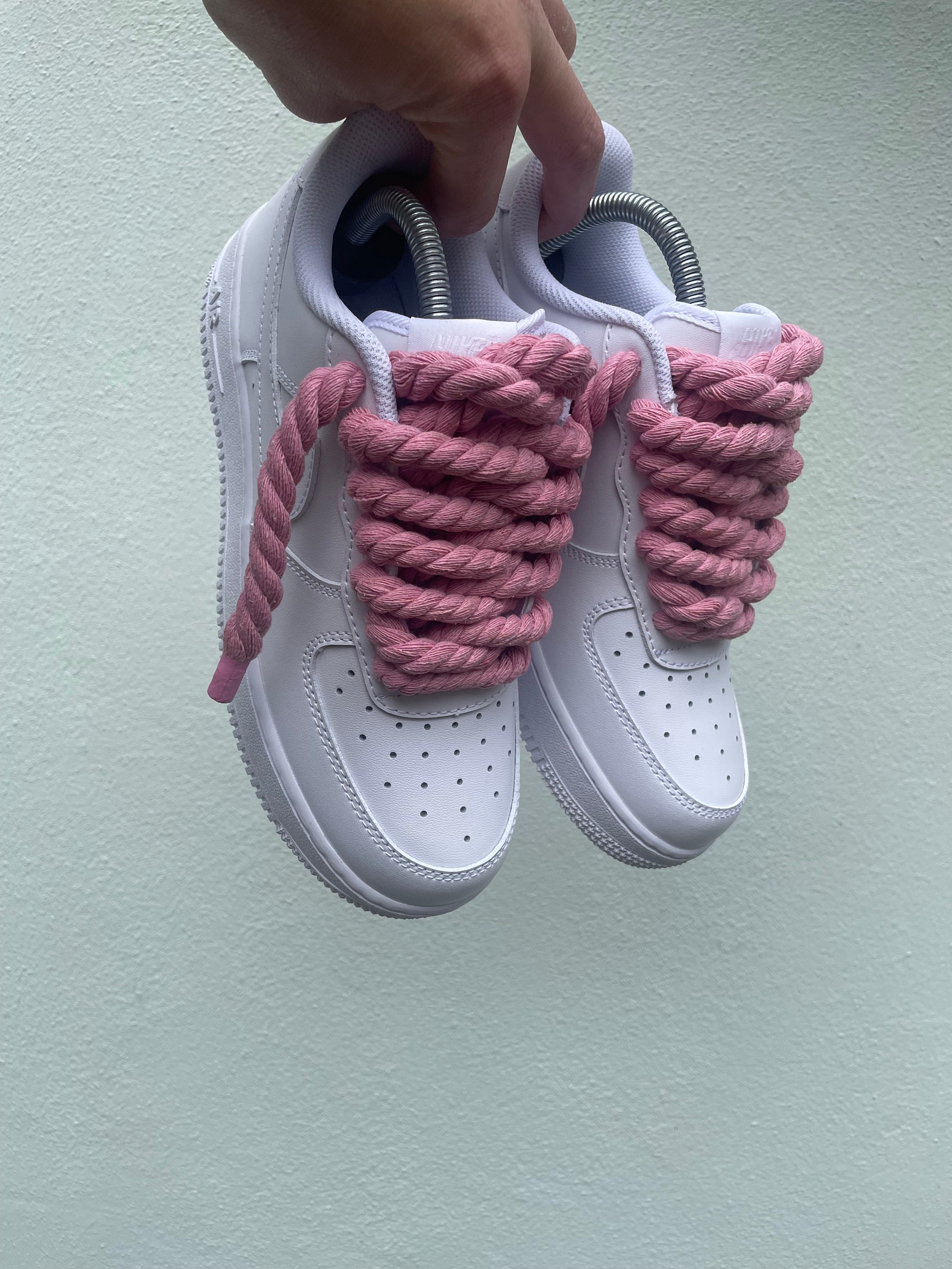 Pink Rope Lace' AF1 Custom - Etsy Pink Rope Lace' AF1 Custom - Etsy