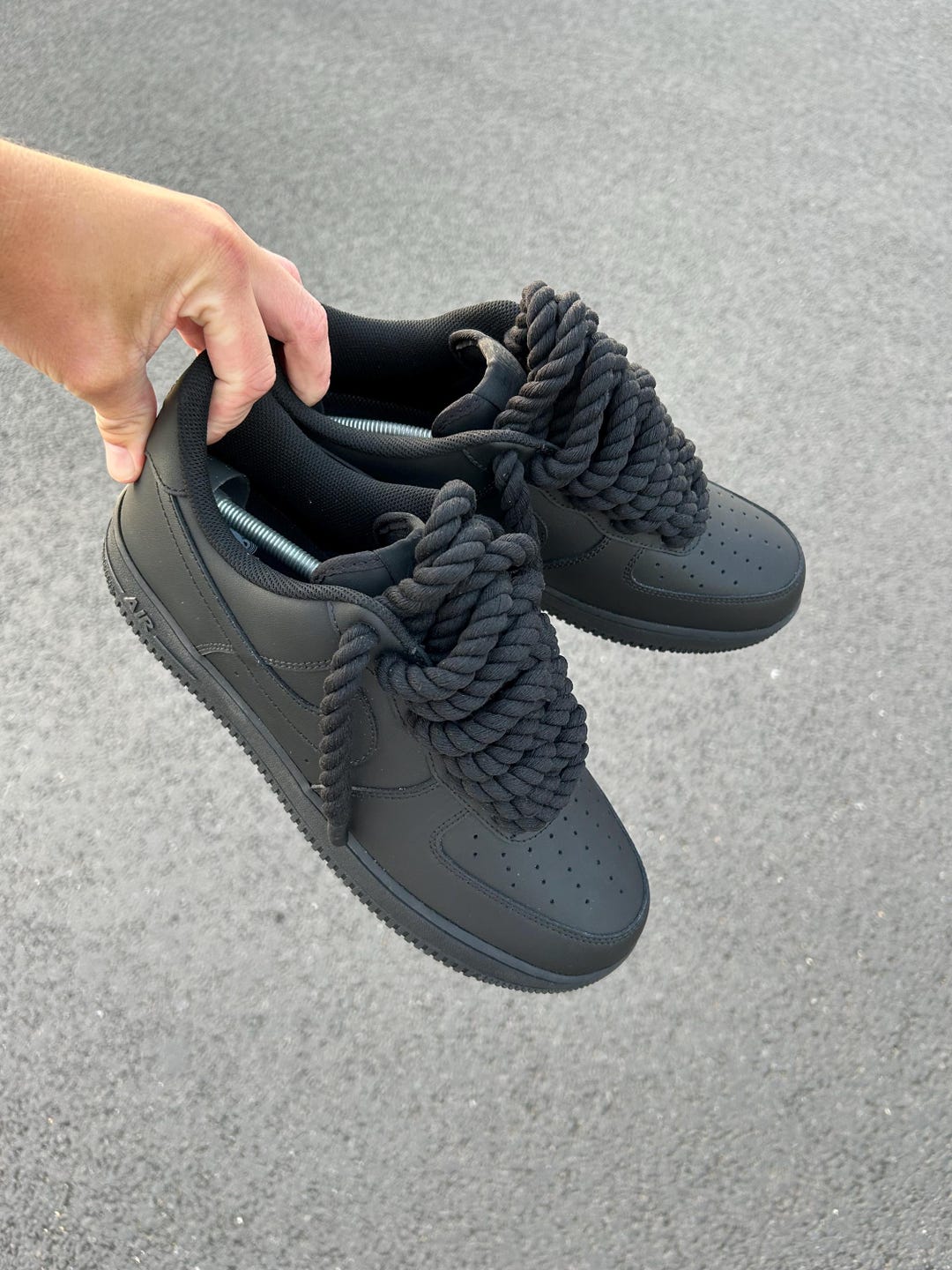 Lacet de corde noir mat 'AF1 personnalisé Canada