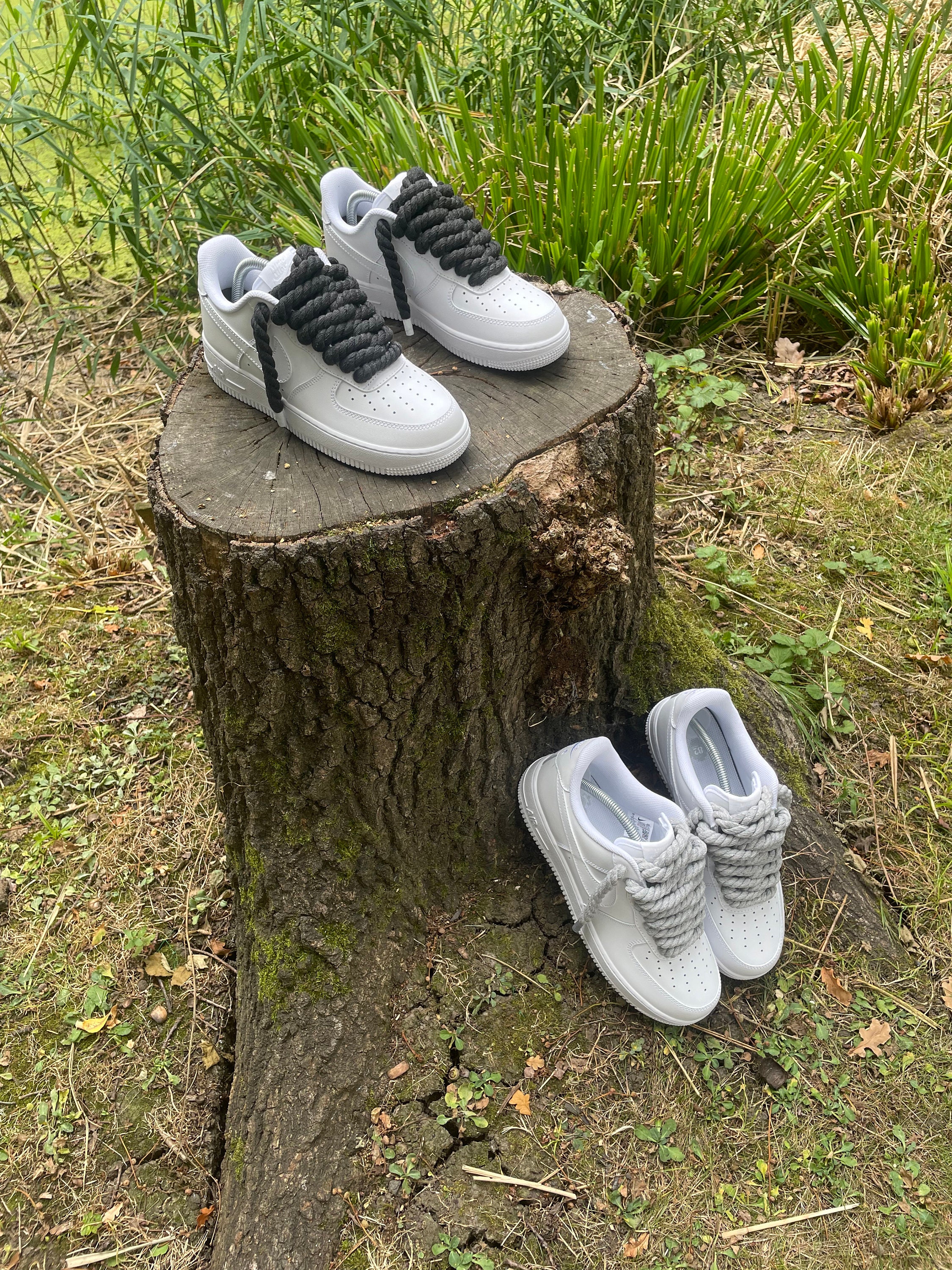 Dark Grey Rope Lace' AF1 Custom - Etsy