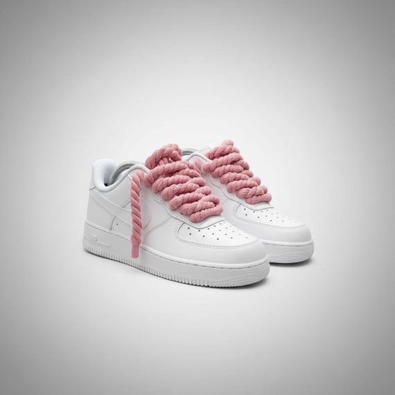 AF1 af1 ピンクロープ エアーフォース1 ロープカスタム ピンクロープ AF1カスタム - Etsy 日本