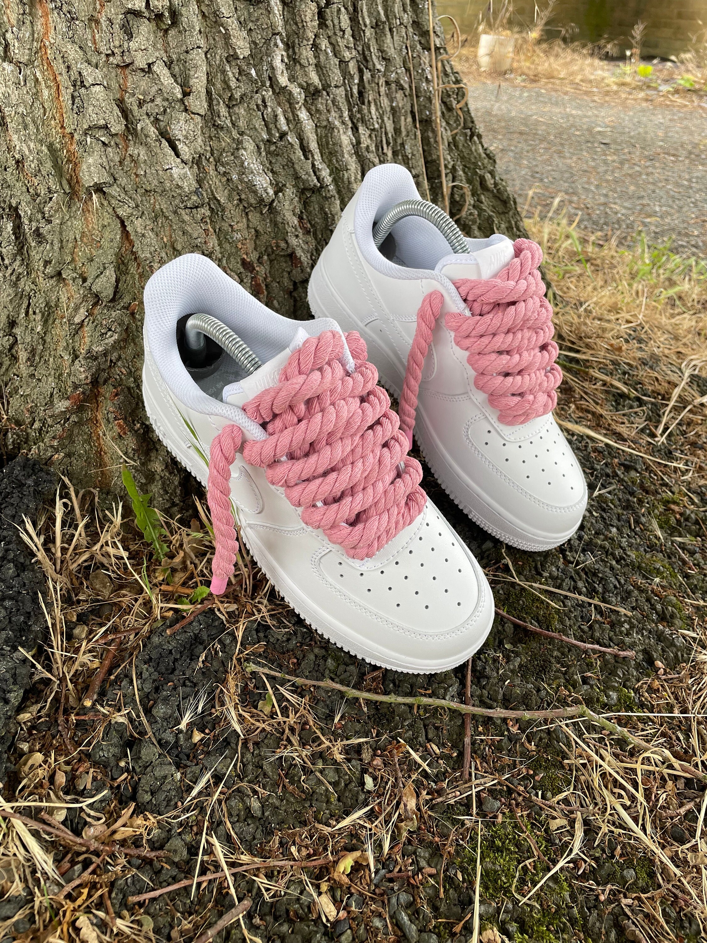 Pink Rope Lace' AF1 Custom - Etsy Pink Rope Lace' AF1 Custom - Etsy