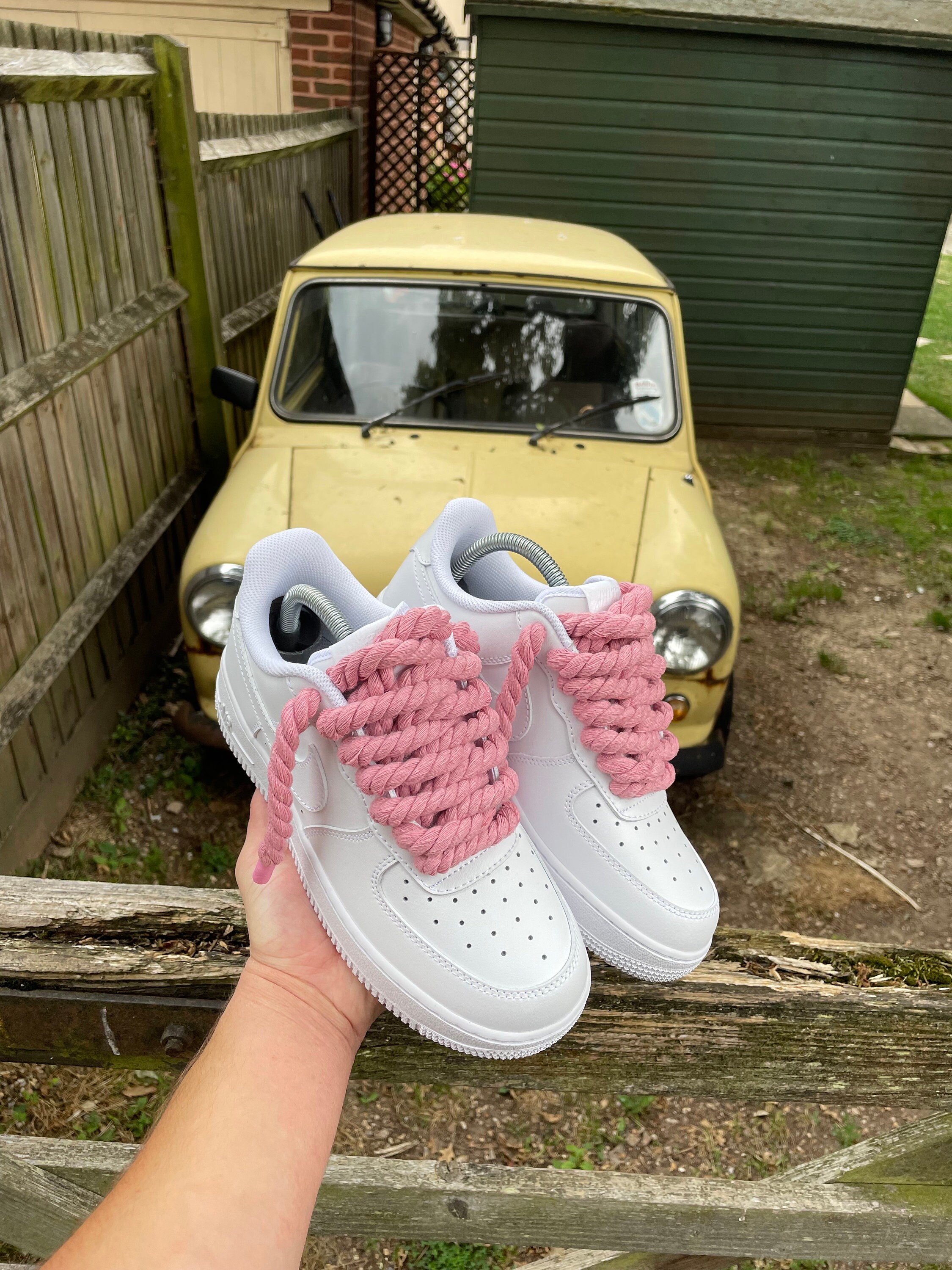 Pink Rope Lace' AF1 Custom - Etsy Pink Rope Lace' AF1 Custom - Etsy