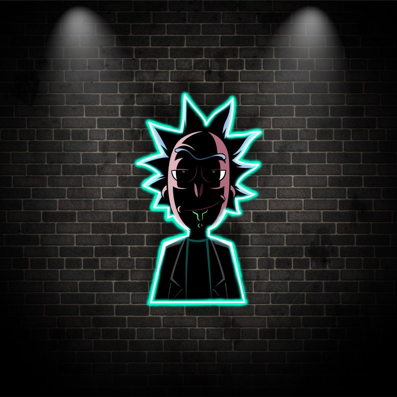 Rick and Morty Neon Sign, Rick and Morty Led Light, Rick Neon Sign