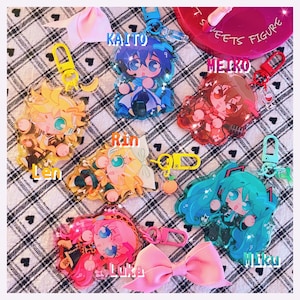 IN STOCK Cute Anime VOCALOID Hatsune Miku Glitter Keychain