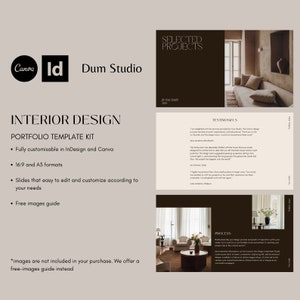 Interior Design Portfolio Bundle: Instagram Reel, Story, Canva ...