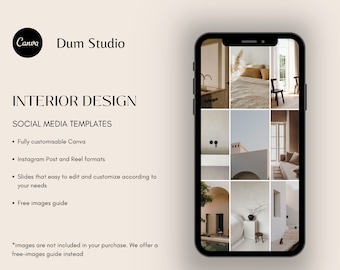Interior Design Social Media Kit: Canva Templates (Instagram Reel & Story)