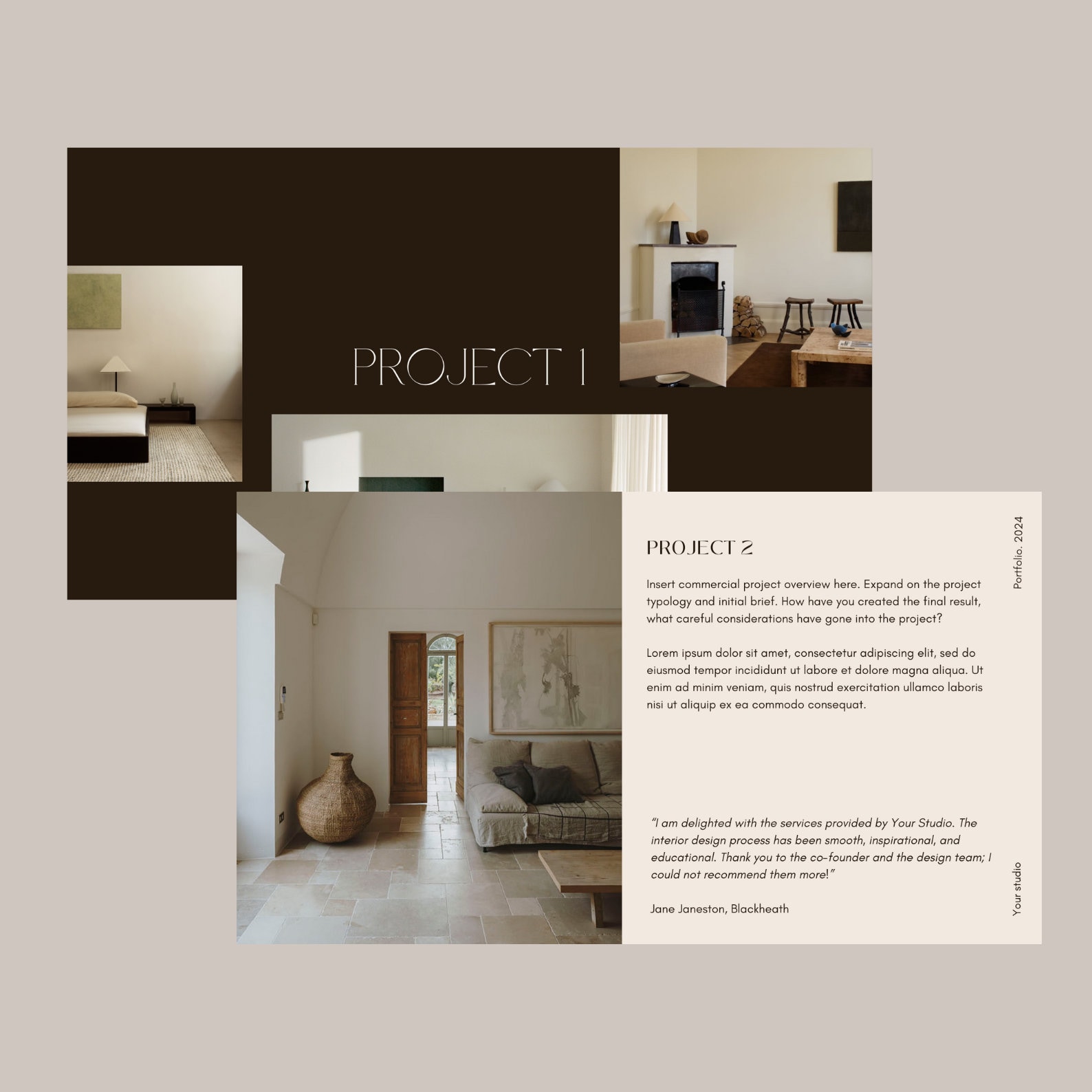 Interior Design Portfolio Template: Canva & Indesign (A3) - Etsy