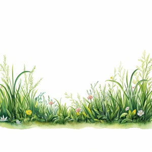 Gras Rahmen Clipart, 12 JPG, Digitaler Download, Digitales Papier Handwerk, Gras Rahmen, Kartenherstellung, Wand Clipart, Junk Journal, Kommerzielle Nutzung