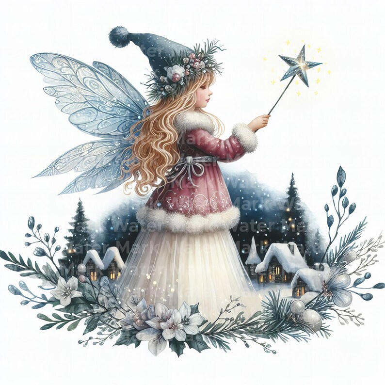 Christmas Fairy Clipart, 13 Jpg, Digital Download, Digital Paper Crafts ...