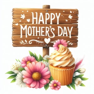 Happy Mother's Day Clipart, 12 jpg, digitaler Download, kommerzielle Nutzung, Einladung machen, Junk Journal, digitales Scrapbooking, digitaler Planer