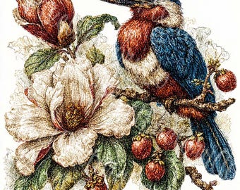 Vintage Animal Clipart Botanical Wildlife Engraving Floral Illustrations Digital Download Junk Journals 12 JPG