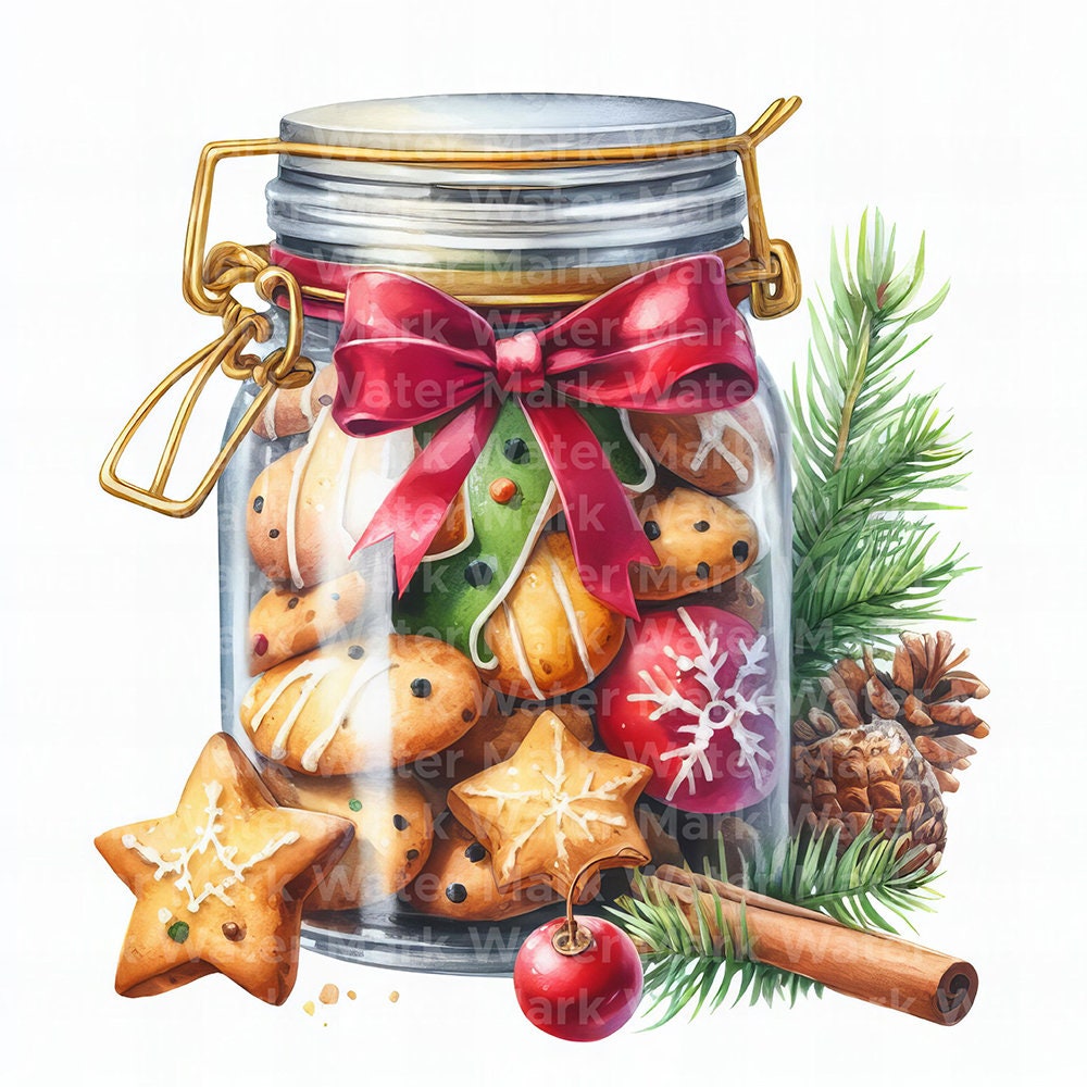 Weihnachtsplätzchen Clipart 12 jpg Aquarell Clipart Etsy.de