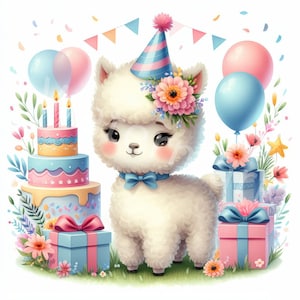 Clipart de cumpleaños, 12 JPG, descarga digital, deseos de cumpleaños, álbum de recortes, libro de recuerdos, diario basura, alpaca de cumpleaños, arte de pared, comercial de EE. UU.