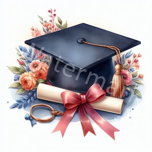 Graduierung Clipart 12 JPG digitaler Download Graduierung Diplom Biretta Clipart Kommerzielle Nutzung Mix Digitale Medien Papier Handwerk Kartenherstellung
