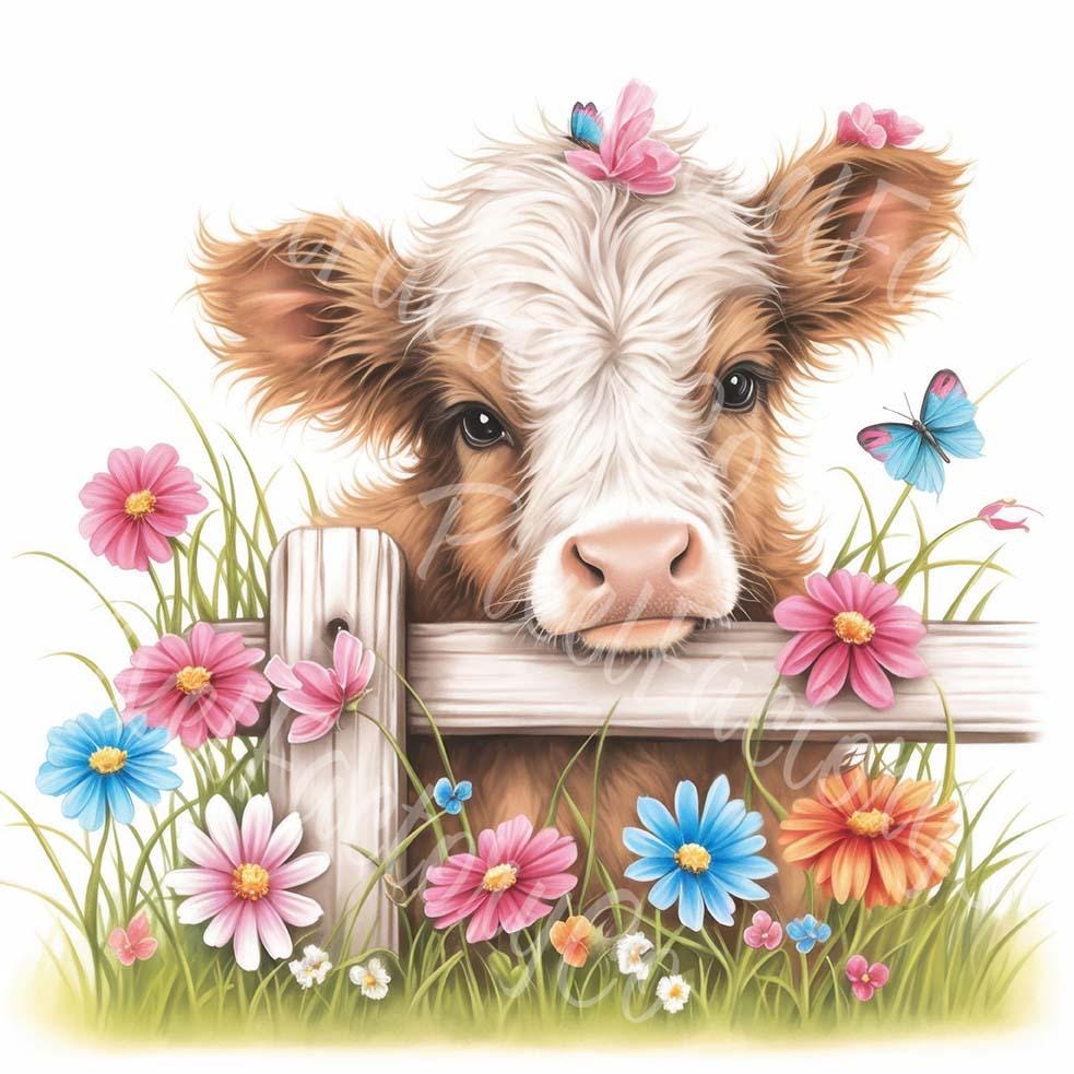 3dRose Gartenflagge 'I Heart Love Cows' – 30,5 X 45,7 Cm, Cartoon-Design, Aus Polyester, Einseitiger Druck