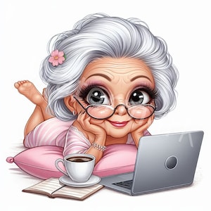 Funny old ladies clipart, 12 jpg, people clipart, modern granny clipart, women clipart, junk journal, digital paper crafts, digital download