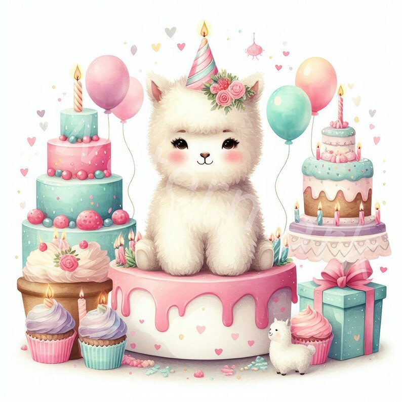 Birthday Clipart, 12 JPG, Digital Download, Birthday Wishes, Scrapbook