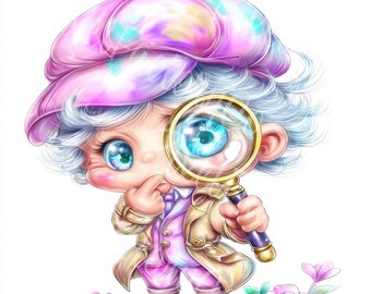 Funny Grandma Clipart Set: Stylish Granny Art (Digital Download)
