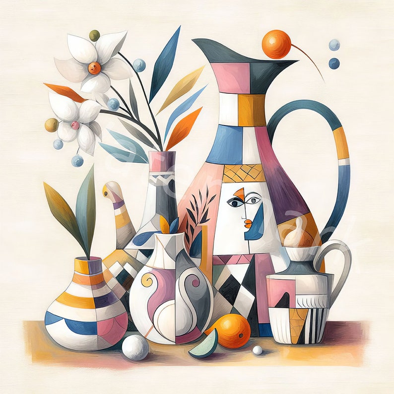 Avant Garde Still Life Clipart: Modern Art JPG (digital Download ...