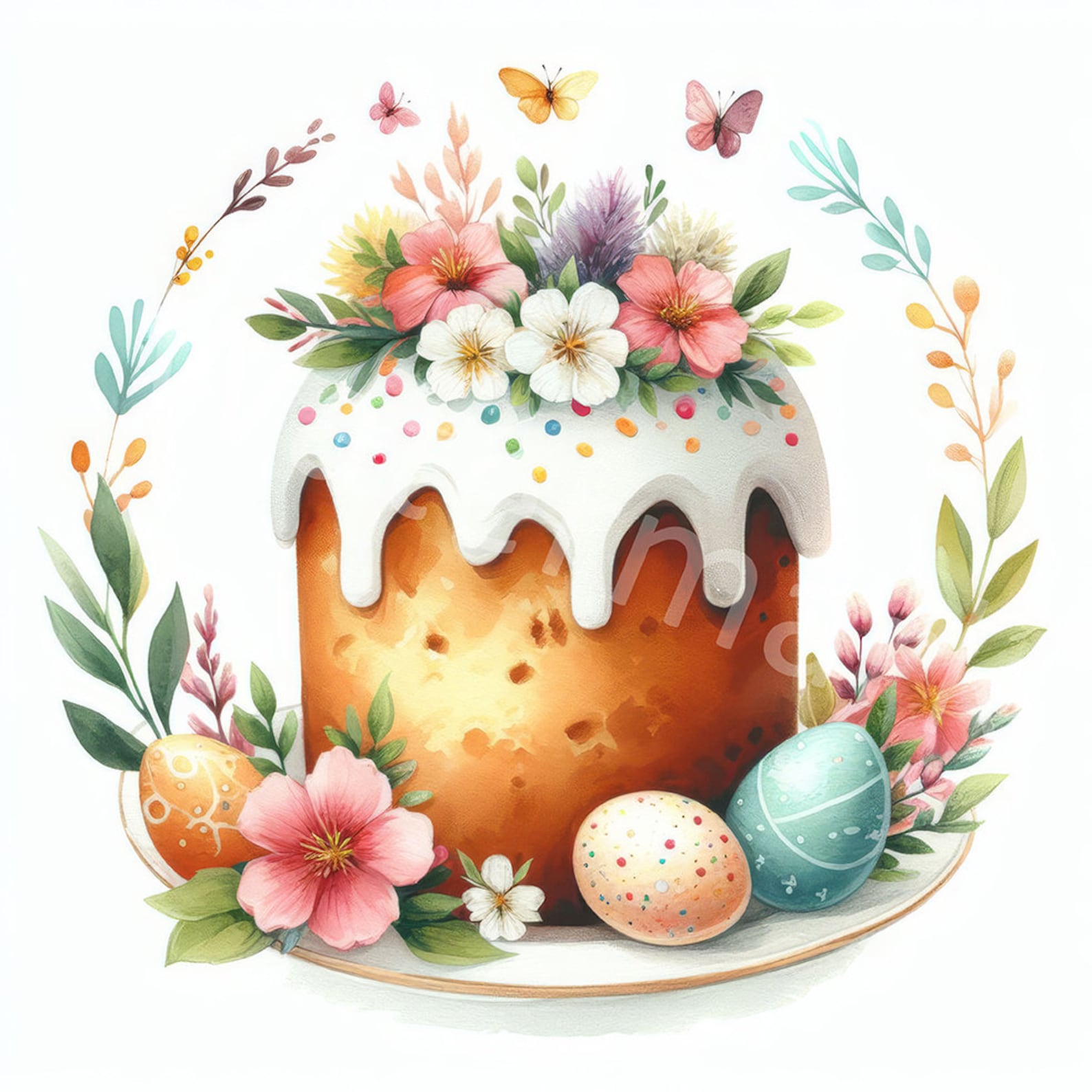 watercolor-easter-cake-clipart-12-jpg-images-digital-download-etsy