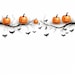 Watercolor Halloween Border Clipart: Pumpkin & Bats (digital Download ...