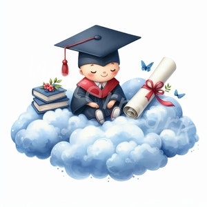 Graduation clipart 12 jpg Digital Download biretta clipart graduation diploma commercial use mix digital media paper crafts junk journal
