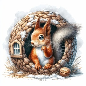 Imágenes prediseñadas de animales del bosque, 12 archivos JPG, descarga digital, manualidades de papel, animales de acuarela imprimibles, creación de tarjetas, agenda digital, diario basura