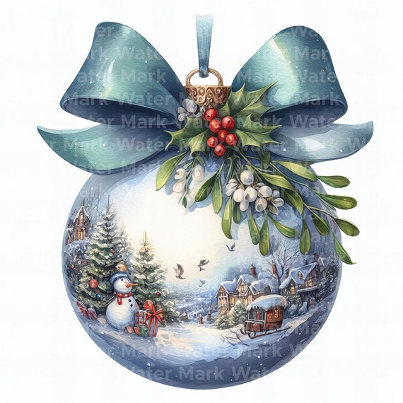 WBTY - Palline di Natale, 2 palline da appendere per albero di Natale, decorazioni per albero di Natale e feste