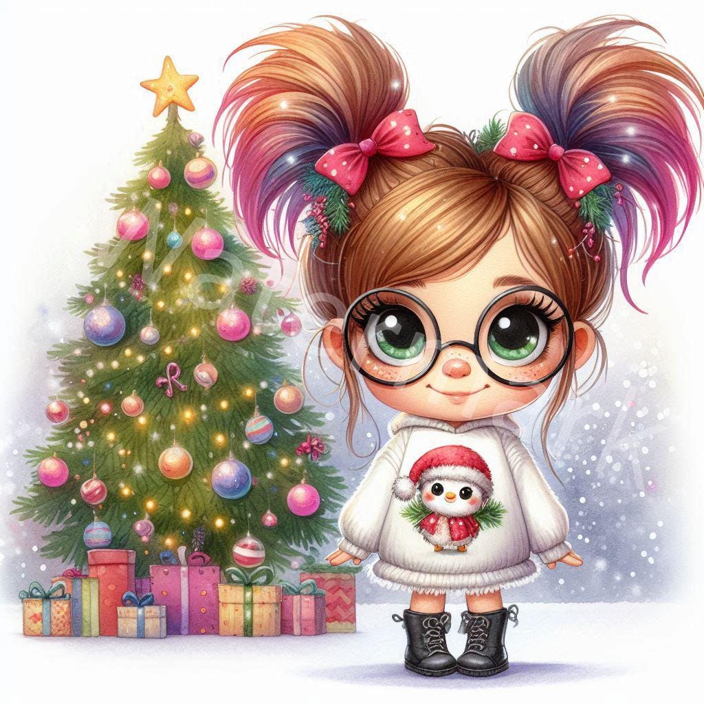 水彩画「クリスマス人形」 q112-8.jpg