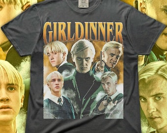 Vintage Draco Malfoy T-Shirt, Girl Dinner  Art Graphic Unisex ID