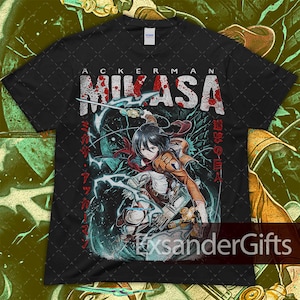 Limited Mikasa Ackerman Shirt, AOT Anime Vintage Movie-shirt, Retro 90&#39;s Fans Homage T-shirt - Gift For Fan Graphic Tee