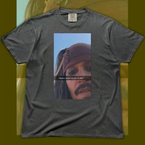 Camiseta engraçada do Capitão Jack Sparrow: Meme de filme de pirata, Top para festa à fantasia RZ