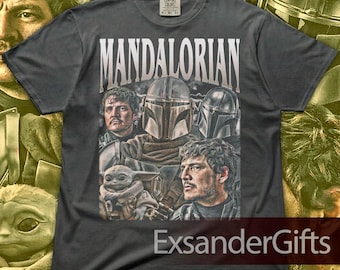 Maglietta Mandalorian in edizione limitata, maglietta vintage della serie TV Star Wars Y2K, appassionato di serie TV - regalo per fan - ID maglietta grafica