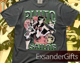 Vintage Pluto T-Shirt, Anime Fan Art Graphic Unisex RZ