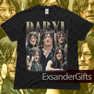 Limited Daryl Dixon Shirt The Walking Dead Vintage Unisex Heavy Cotton Tee