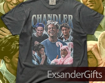 Limited Chandler Bing-shirt, vrienden vintage unisex zwaar katoenen T-shirt FD