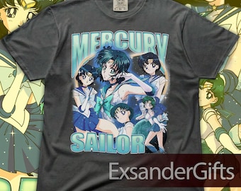 Vintage Mercury T-Shirt, Anime Fan Art Graphic Unisex RZ