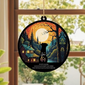 Personalized Dog Memorial Suncatcher Ornament, Custom Couple Pet Suncatcher, Loss of Pet Sympathy Gift, Gift for Dog Cat Lovers