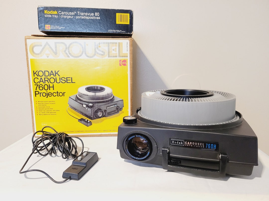 Kodak Carousel 760H Slide Projector Bundle Remote Tray Box New Etsy UK
