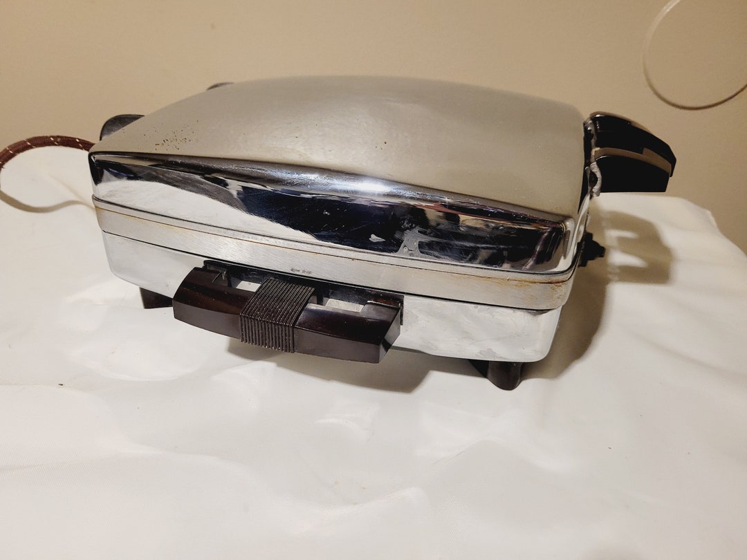 Chrome Square Toastmaster Waffle Iron Maker Baker and Grill Etsy