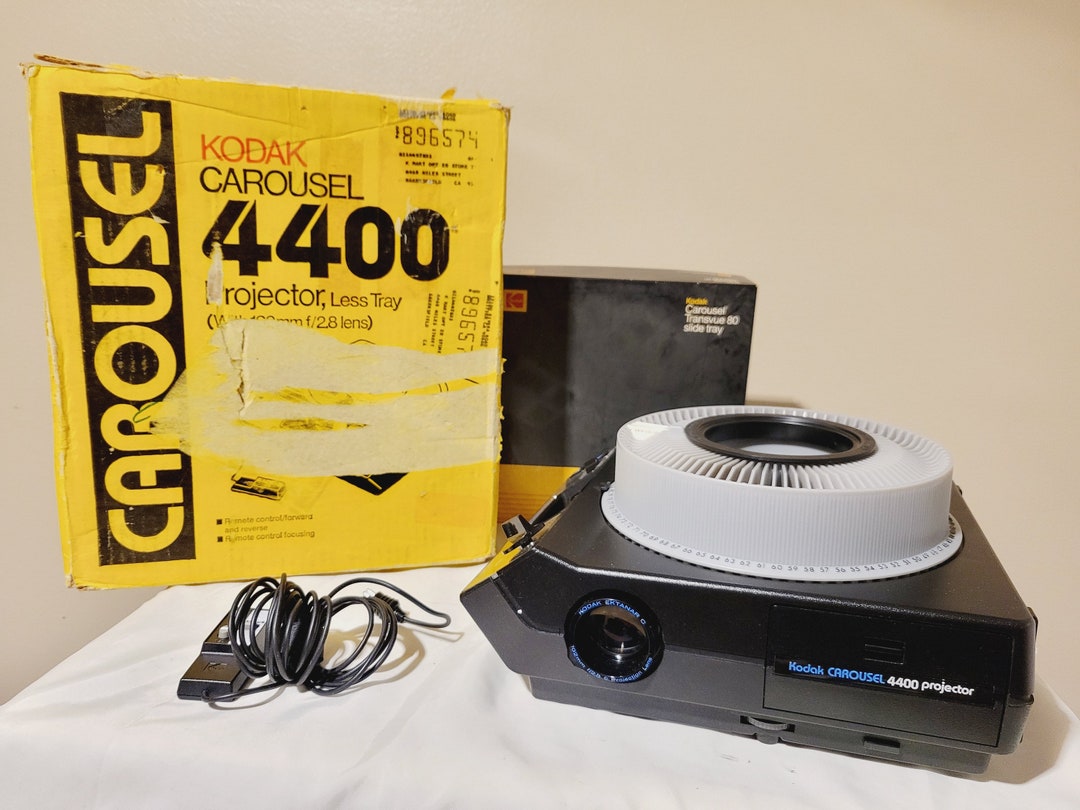 Kodak 4400 Carousel Slide Projector Remote Carousel Box Etsy