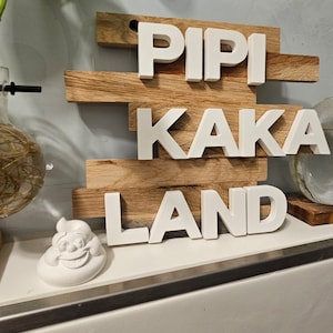 Bad-Schild Pipi Kaka Land Badezimmer Spruch Schild WC Bild 2